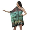 thumbnail image 1 of Moomaya One Shoulder Maxi Dresses Women Printed Plus Size Kaftan Beach Dress, 1 of 6