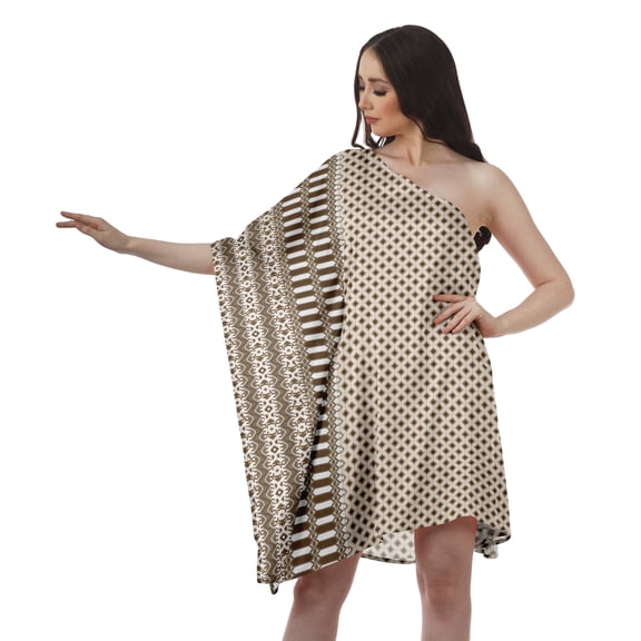 Moomaya One Shoulder Maxi Dresses Women Printed Plus Size Kaftan Beach Dress