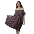 thumbnail image 1 of Moomaya Poly Crepe Printed Fluter Sleeve Dresses Knee Long Women Party Dress, 1 of 6