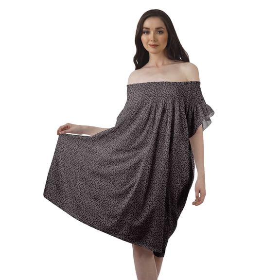 Moomaya Poly Crepe Summer Outfits Printed Womens Fluter Sleeve Dress Casual Wear