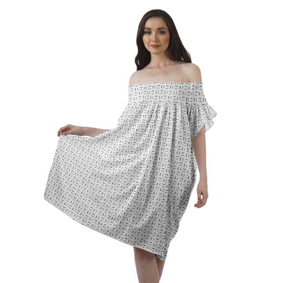 Moomaya Poly Crepe Summer Outfits Printed Womens Fluter Sleeve Dress Casual Wear