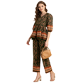 thumbnail image 1 of Moomaya Printed 2 Pcs Coord Set For Women, Cotton Top With Pants For Summers, 1 of 9