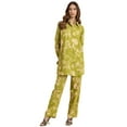 thumbnail image 1 of Moomaya Printed 2 Pcs Loose Fit Viscose Co-Ord Set, Long Shirt With Pantsbeach Wear, 1 of 9