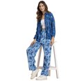 thumbnail image 1 of Moomaya Printed 2Pcs Co-Ord Set For Women, Viscose Shirt Top With Pants, 1 of 9
