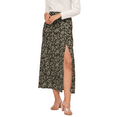 thumbnail image 1 of Moomaya Printed A-Line Skirt With Slit For Women, High Waist Midi Skirts, 1 of 8