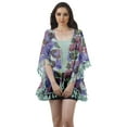 thumbnail image 1 of Moomaya Printed Beach Clothes For Women Tassel Shrug Swim Cover Up Cardigan, 1 of 5