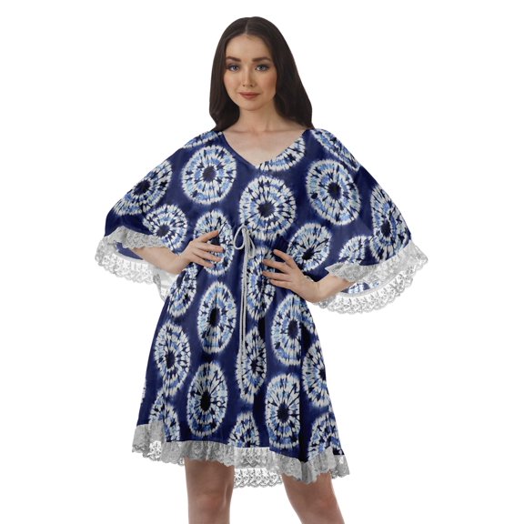 Moomaya Printed Beach Cover Vacation Clothes Women Georgette Dresses For Women