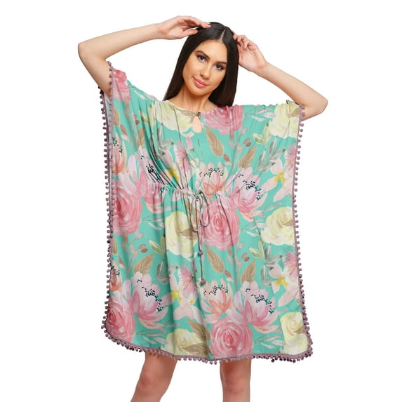 Moomaya Printed Bikini Coverup Caftan Dress Kaftan Dresses For Women Plus Size