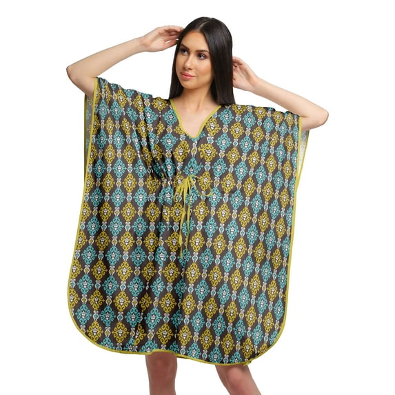 Moomaya Printed Bikini Coverup Caftan Dress Kaftan Dresses For Women Plus Size