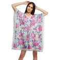 thumbnail image 1 of Moomaya Printed Bikini Cutwork Lace Caftan Kaftan Dresses For Women Plus Size, 1 of 6