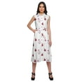 thumbnail image 1 of Moomaya Printed Button Down Sleeveless Kurti Dress With Pocket Casual Work Shirt, 1 of 5