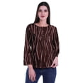 thumbnail image 1 of Moomaya Printed Button Placket Full Sleeve Top Round Neck WoMen's Casual Summer Tunic, 1 of 6