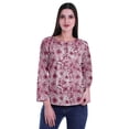 thumbnail image 1 of Moomaya Printed Button Placket Full Sleeve Top Round Neck WoMen's Casual Summer Tunic, 1 of 6