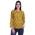 thumbnail image 1 of Moomaya Printed Button Placket Full Sleeve Top Round Neck WoMen's Casual Summer Tunic, 1 of 6