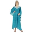 thumbnail image 1 of Moomaya Printed Caftan Gown Maxi Dress For Women Beachwear Party Kimono Cover Up Kaftan, 1 of 7