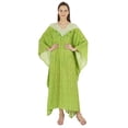 thumbnail image 1 of Moomaya Printed Caftan Gown Maxi Dress For Women Beachwear Party Kimono Cover Up Kaftan, 1 of 7