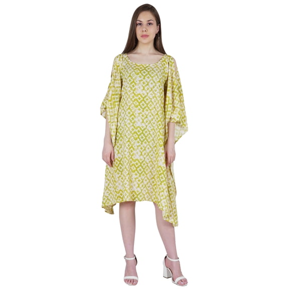 Moomaya Printed Cold Shoulder Kaftan Cover Up For Women Sundress Caftan Dress