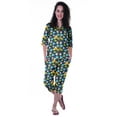 thumbnail image 1 of Moomaya Printed Cotton 3/4 Sleeve Shirt With Capri 2 Piece Nightwear Set Sleepwear For Womens, 1 of 7