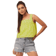 thumbnail image 1 of Moomaya Printed Cotton Crop Top For Women, Sleeveless Square Neck Summer Top, 1 of 8