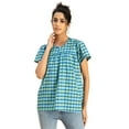 thumbnail image 1 of Moomaya Printed Cotton Short Sleeve Round Neck Top - Regular Fit Casual Day Top, 1 of 9