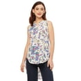 thumbnail image 1 of Moomaya Printed Cotton Sleeveless High-Low V Neck Top - Boho Style Top, 1 of 9
