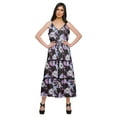 thumbnail image 1 of Moomaya Printed Cotton Spaghetti Strap V-Neck Dress For Women Long Maxi Dress, 1 of 6