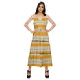 thumbnail image 1 of Moomaya Printed Cotton Spaghetti Strap V-Neck Dress For Women Long Maxi Dress, 1 of 6