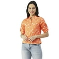 thumbnail image 1 of Moomaya Printed Cotton Top, Regular Fit Cotton Elbow Sleeve Casual Tunic Blouse, 1 of 8