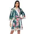 thumbnail image 1 of Moomaya Printed Cotton&nbsp;Robe&nbsp;Women Lightweight Kimono&nbsp;Sleeve Summer Bathrobe, 1 of 6