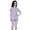 thumbnail image 1 of Moomaya Printed CottonNightwearSet For Womens Top & Capri Pant 2 Piece Sleepwear, 1 of 5