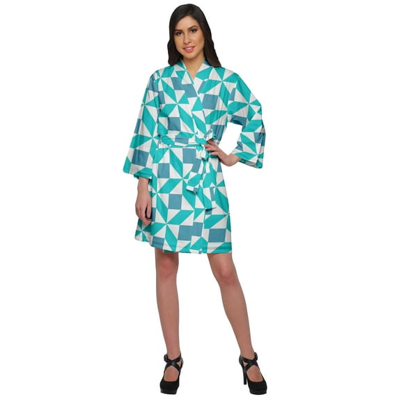 Moomaya Printed Crossover Robes Bridesmaid Getting Ready Bathrobes For Women