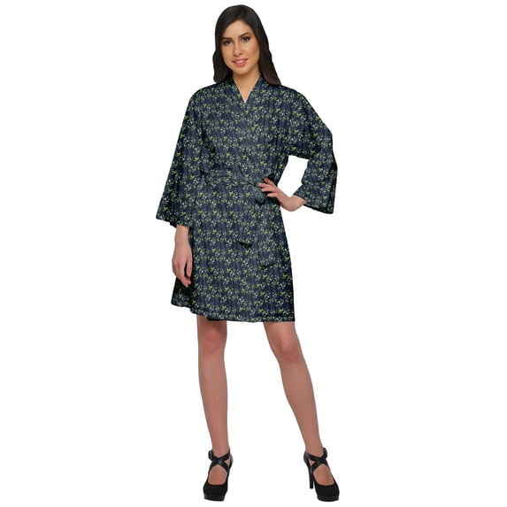 Moomaya Printed Crossover Robes Bridesmaid Getting Ready Bathrobes For Women