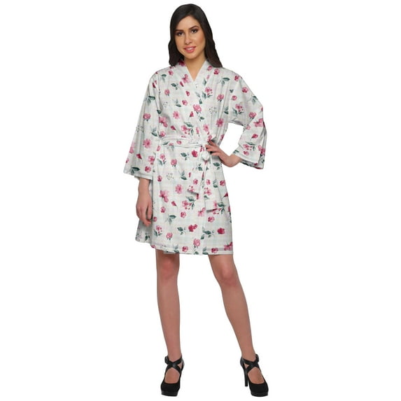 Moomaya Printed Crossover Robes Bridesmaid Getting Ready Bathrobes For Women
