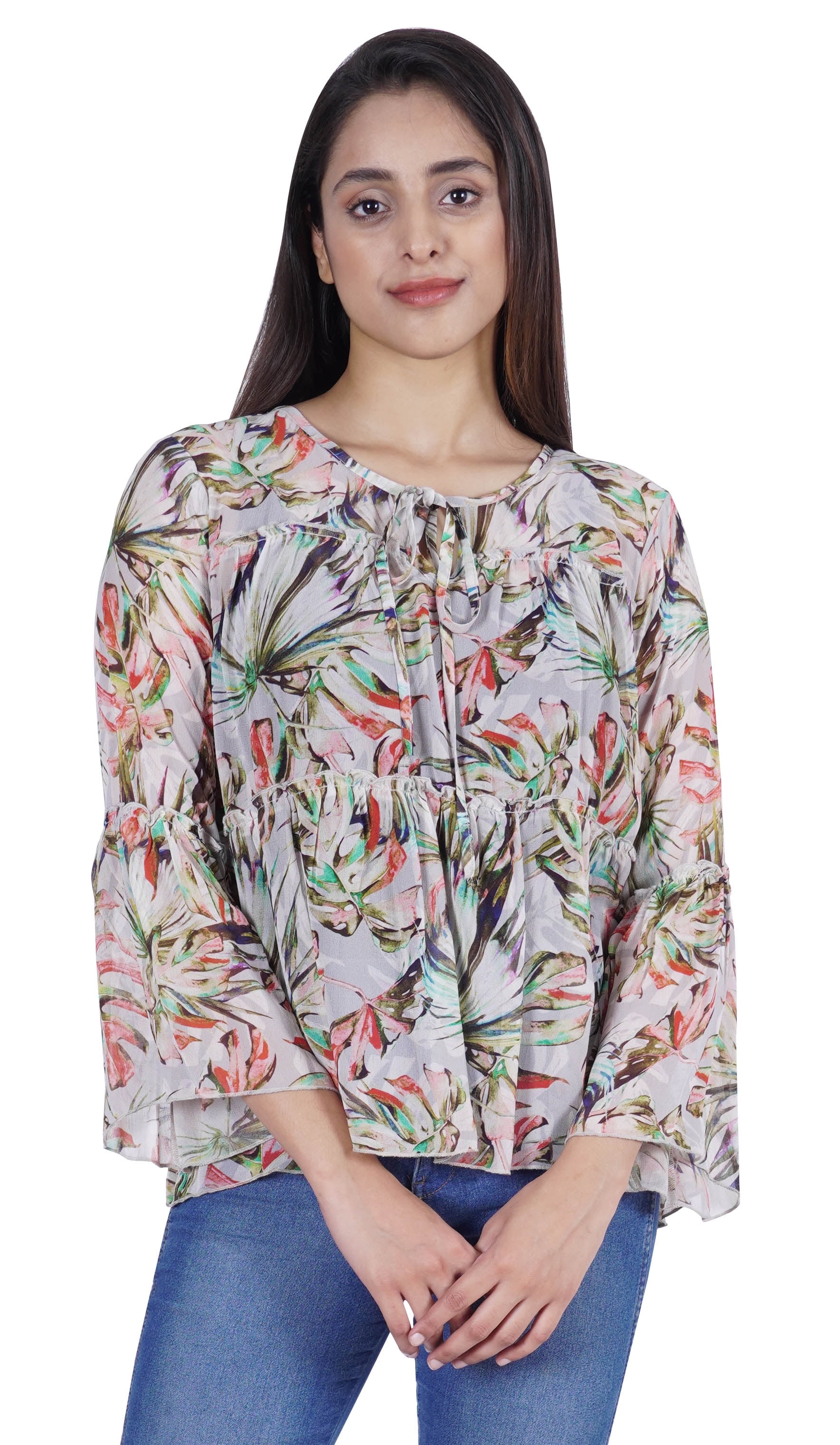 売れ筋商品|||ニューヨークコレクション カットソー トップス レディース Plus Size 3/4 Sleeve Top with Combo Bands and Grommets Doeskin Quatrefoil 3/4 Sleeve Two-Fer Top – NY COLLECTION
