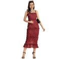 thumbnail image 1 of Moomaya Printed Georgette Sleeveless Bodycon Dress - Elegant Evening Dress, 1 of 9