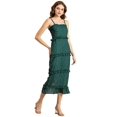thumbnail image 1 of Moomaya Printed Georgette Sleeveless Bodycon Dress - Elegant Evening Dress, 1 of 9