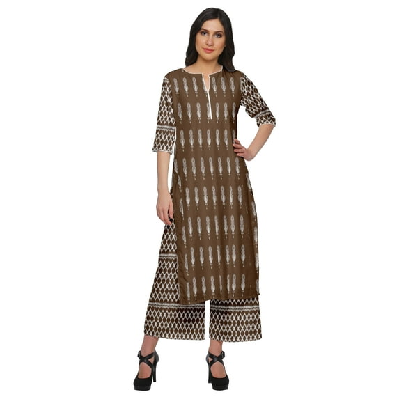 Moomaya Printed Indian Palazzo Set Chanderi Women Ethnic Wear Plus Size