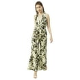 thumbnail image 1 of Moomaya Printed Jumpsuit For Women Viscose Rayon Halter Neck Summer Jumpsuit, 1 of 8