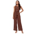 thumbnail image 1 of Moomaya Printed Jumpsuits For Women, Sleeveless, Front Cut Out Style Jumpsuit, 1 of 8