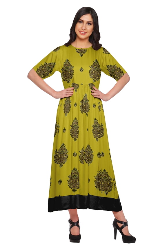Printed Kurta Dress Summer Wear Ladies Kurti Long Tunic Tops For Women