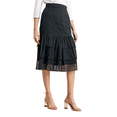 thumbnail image 1 of Moomaya Printed Layered Skirt For Women, Elastic Waist, Tiered Chiffon Midi Skirt, 1 of 8