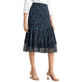 thumbnail image 1 of Moomaya Printed Layered Skirt For Women, Elastic Waist, Tiered Chiffon Midi Skirt, 1 of 8
