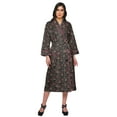 thumbnail image 1 of Moomaya Printed Long Robe With Pockets Cotton Bride Getting Ready Dress, 1 of 6