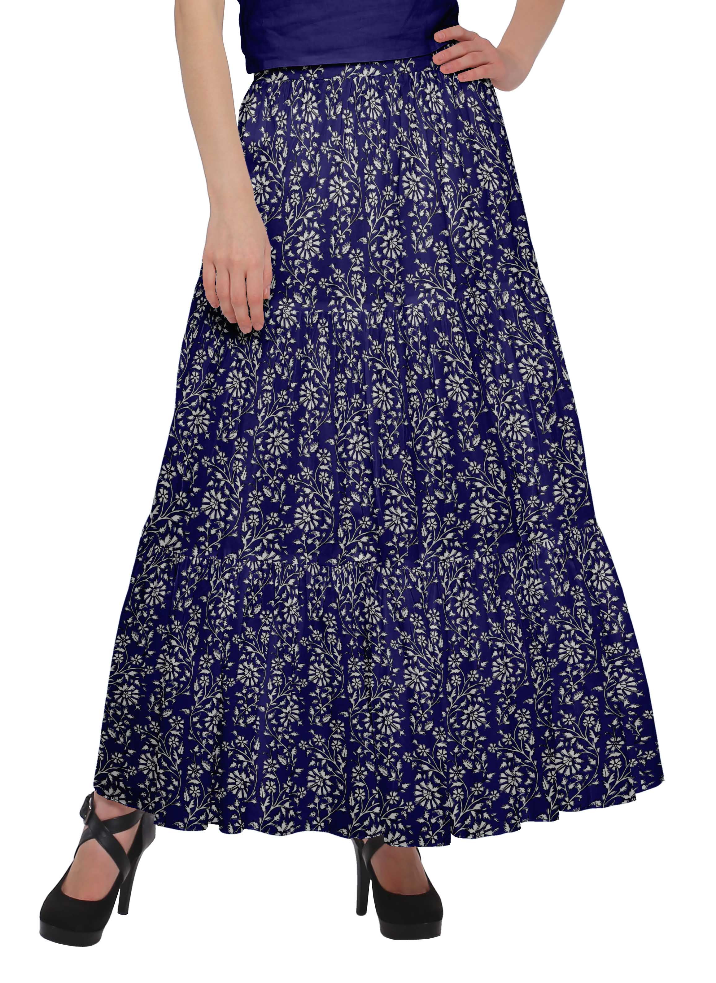 Agnes Orinda Plus Size Skirts for Women Floral Flowy