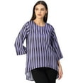 thumbnail image 1 of Moomaya Printed Long Sleeve Asymmetric Top - Modern Women's Casual Top, 1 of 9