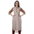 thumbnail image 1 of Moomaya Printed Mandarin Collar Knee Length Tunic Kurti For Women Clothing Wear, 1 of 6