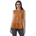 thumbnail image 1 of Moomaya Printed Mandarin Collar Tunic Sleeveless Casual Tank Top Summer Wear, 1 of 6