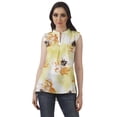 thumbnail image 1 of Moomaya Printed Mandarin Collar Tunic Sleeveless Casual Tank Top Summer Wear, 1 of 6