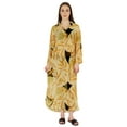 thumbnail image 1 of Moomaya Printed Maxi Shirt Dress For WoMen's&nbsp;Roll&nbsp;Up Sleeves Summer Casual Sheer Sexy Beach Dress, 1 of 7