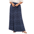 thumbnail image 1 of Moomaya Printed Maxi Skirt, Women's Elastic Waist Flowy Summer Long Skirt, 1 of 9